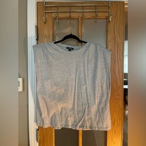 Express Gray Oversized Muscle Tee